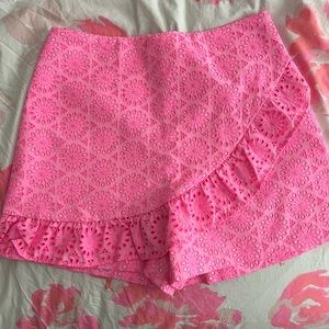 Lilly Pulitzer Neon Eyelet Skort Prosecco Pink